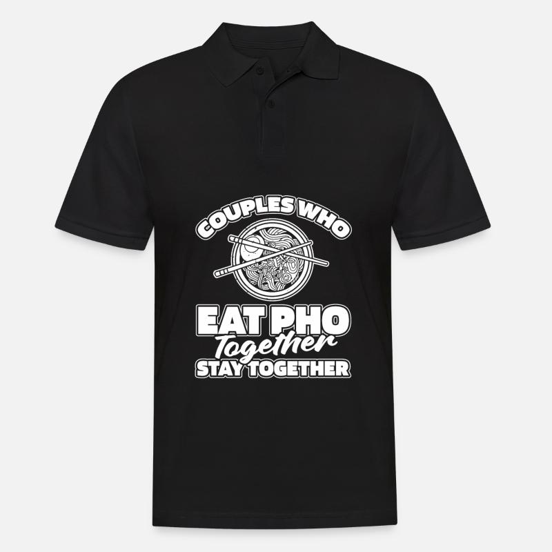 Pho Bowl Paar - Männer Poloshirt - Schwarz