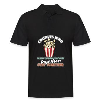 Popcorn Pair - Men's Polo Shirt - black - Front - Kai (181cm)