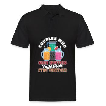 Smoothie Paar - Männer Poloshirt - Schwarz - Vorne - Kai (181cm)