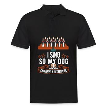 Chef de chœur Chien - Polo Homme - noir - Devant - Kai (181cm)