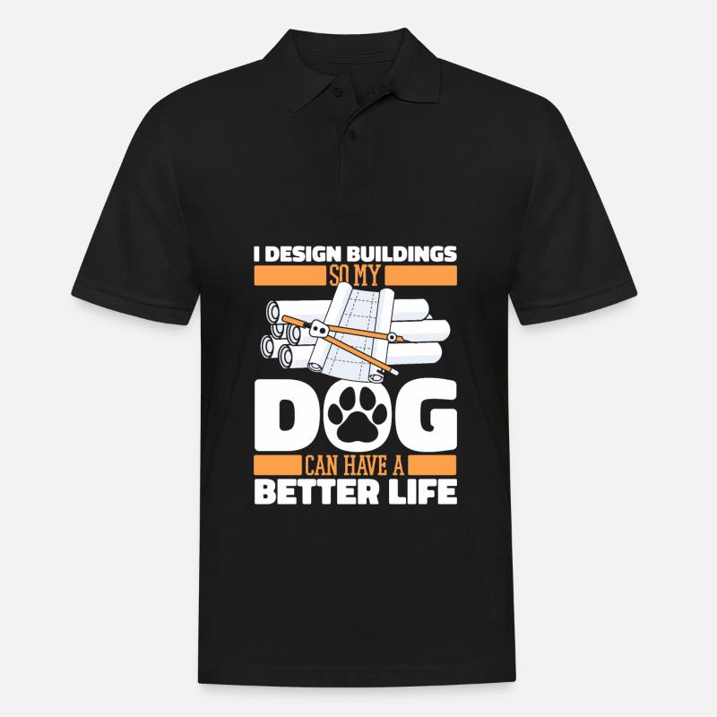 Architecte Architecture Chien - Polo Homme - noir