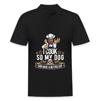 Cook Cooking Dog - Men's Polo Shirt - black - Front - Kai (181cm)