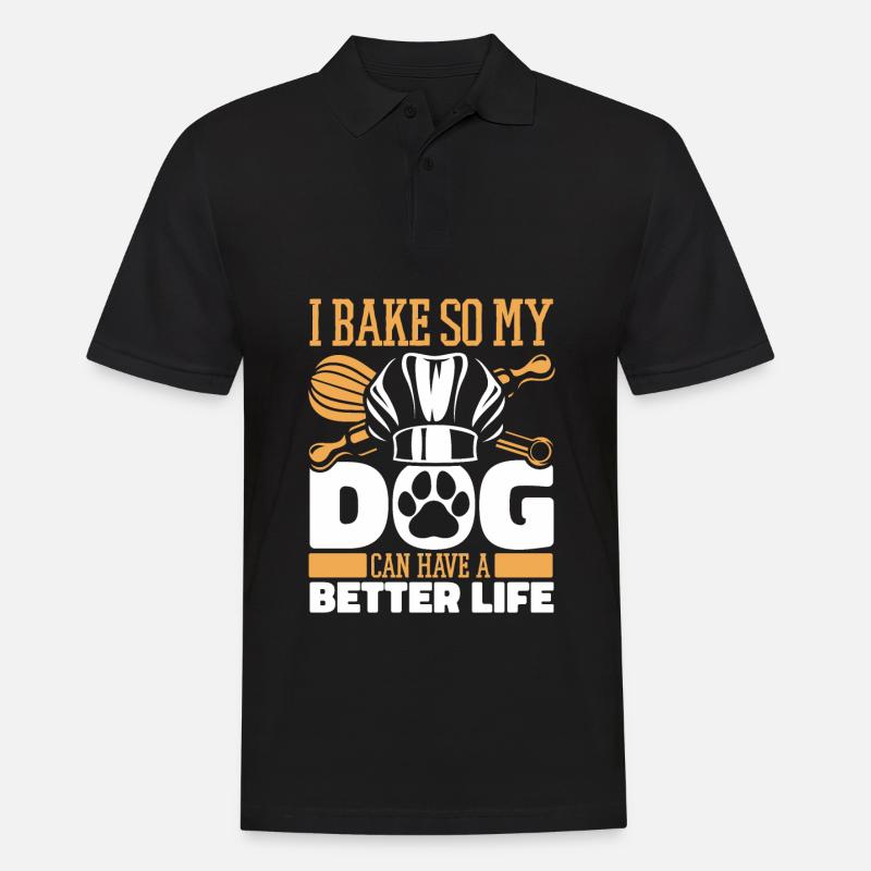 Baking Baker Bakery Dog - Polo Homme - noir