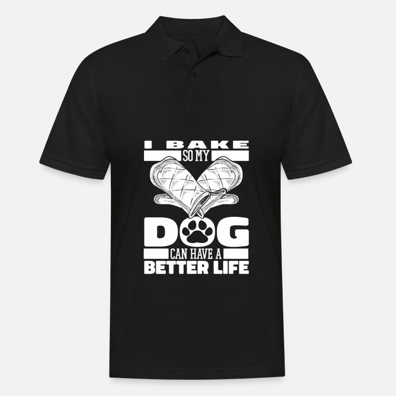 Baking Baker Bakery Dog - Polo Homme - noir