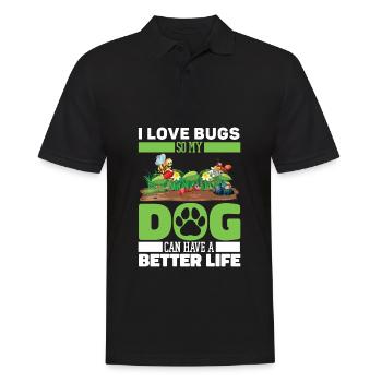 Entomologie Entomologe Insekt Hund - Männer Poloshirt - Schwarz - Vorne - Kai (181cm)
