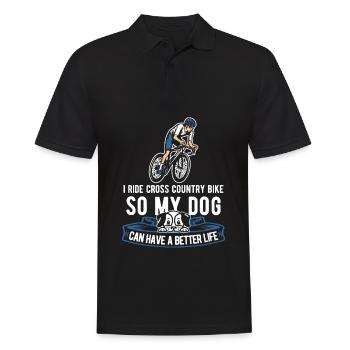 Cross Country Mountain Bike Mtb Dog - Polo Homme - noir - Devant - Kai (181cm)