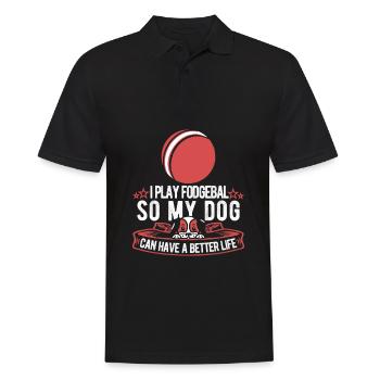 Chien de ballon chasseur - Polo Homme - noir - Devant - Kai (181cm)