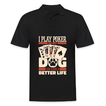 Chien de poker - Polo Homme - noir - Devant - Kai (181cm)