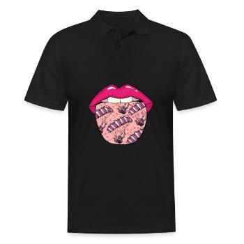 Paragleiter Paragleiten Lippen - Männer Poloshirt - Schwarz - Vorne - Kai (181cm)