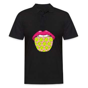 Lèvres de softball - Polo Homme - noir - Devant - Kai (181cm)