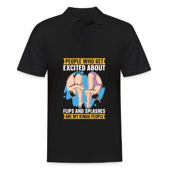 Diving Divers - Men's Polo Shirt - black - Front - Kai (181cm)
