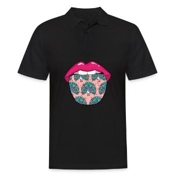 Langue d’oiseau paon - Polo Homme - noir - Devant - Kai (181cm)
