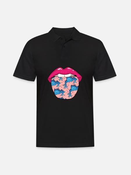 Poison frog lips - Men's Polo Shirt - black