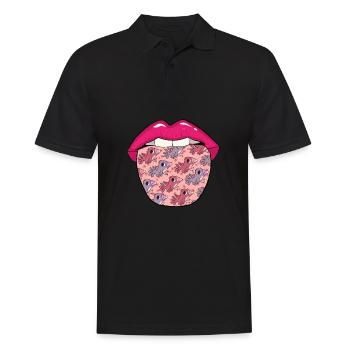 Bird Ornithologist Tongue - Men's Polo Shirt - black - Front - Kai (181cm)