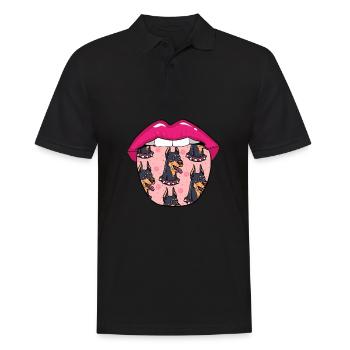 Lèvres de doberman - Polo Homme - noir - Devant - Kai (181cm)