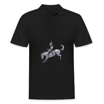 Rodeo Cowboy Astronaut - Men's Polo Shirt - black - Front - Kai (181cm)