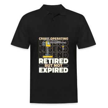 Kranfahrer Kranführer Im Ruhestand - Männer Poloshirt - Schwarz - Vorne - Kai (181cm)