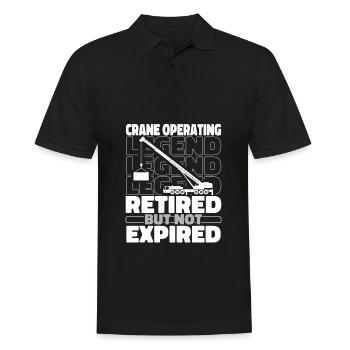 Crane driver Retired crane operator - Men's Polo Shirt - black - Front - Kai (181cm)