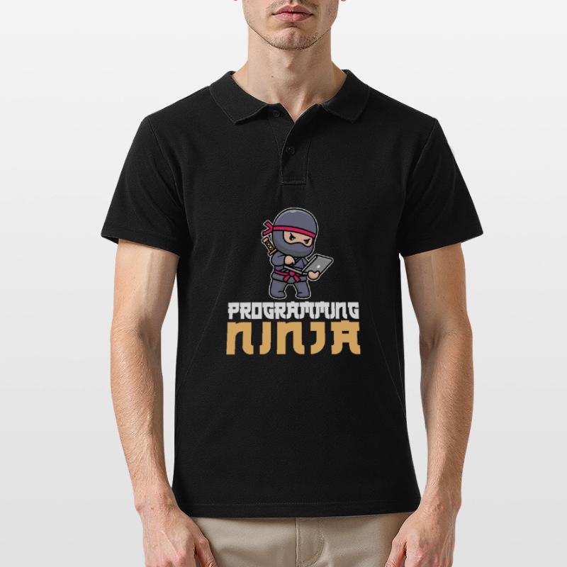 Développeur Coder Programmeur Ninja Polo Homme