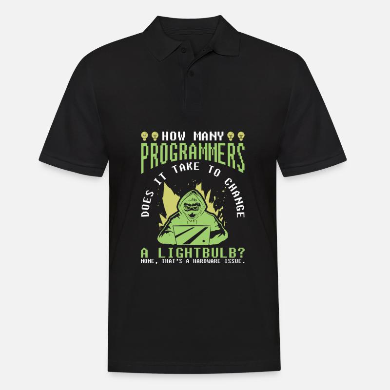 Entwickler Coder Programmierer Witzig - Männer Poloshirt - Schwarz
