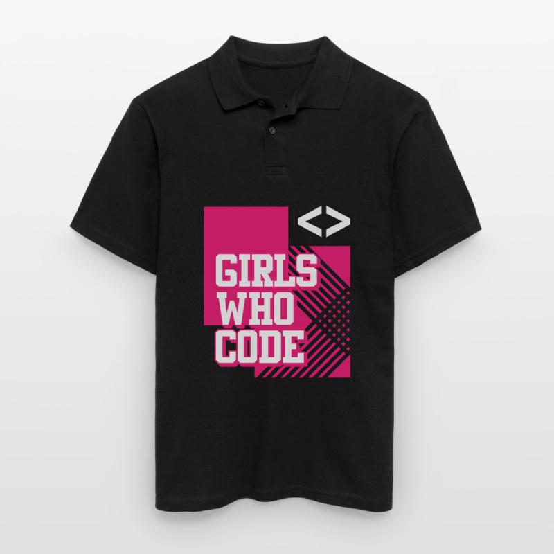 Developer Coder Programmer Girl Men's Polo Shirt