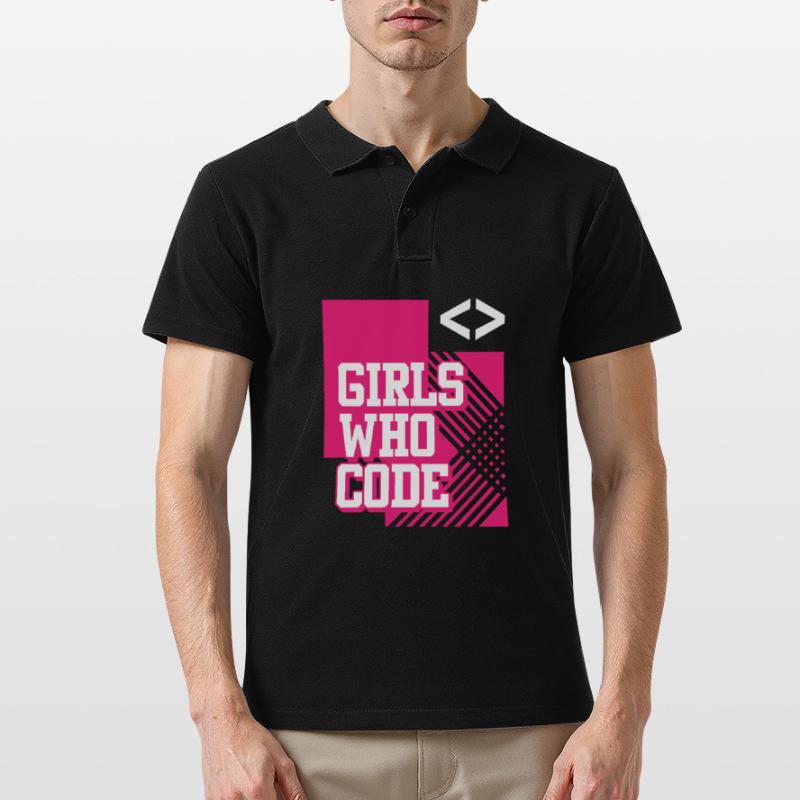 Developer Coder Programmer Girl Men's Polo Shirt