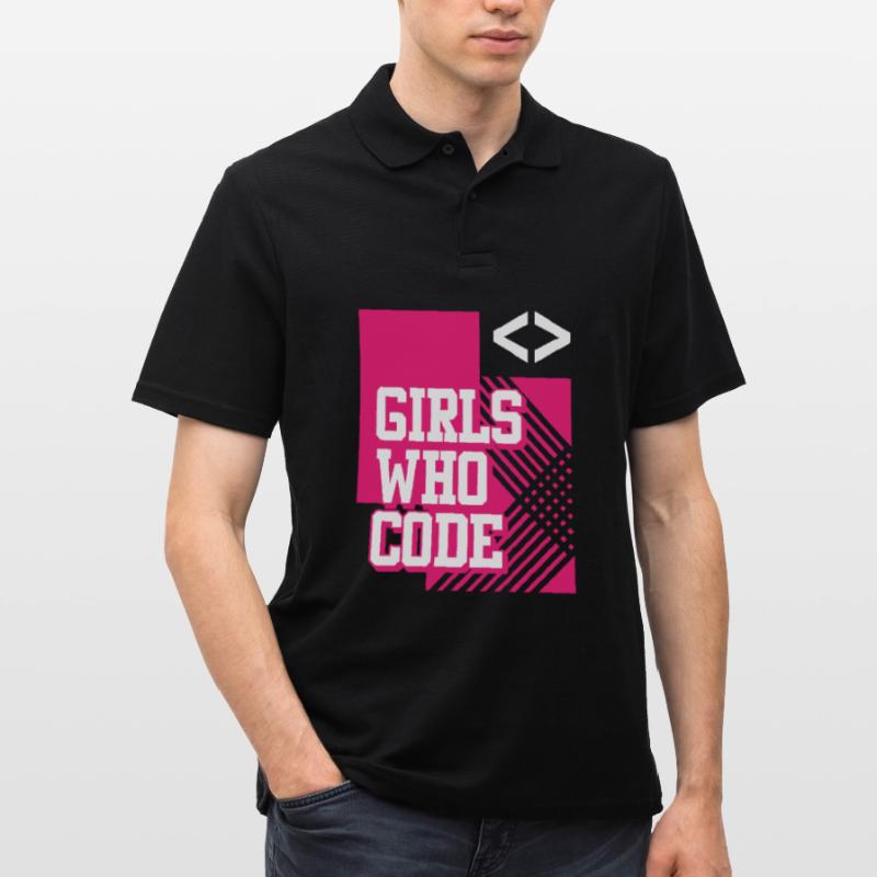 Developer Coder Programmer Girl Men's Polo Shirt