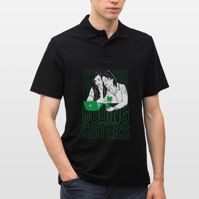 Développeur Coder Programmer Sisters Polo Homme
