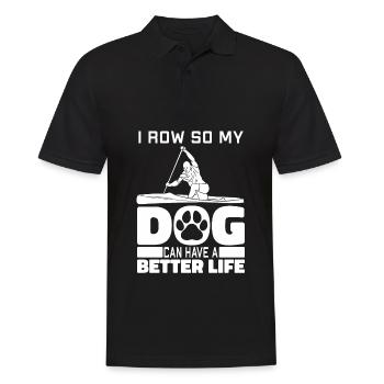 Rowing Rowing Dog - Men's Polo Shirt - black - Front - Kai (181cm)
