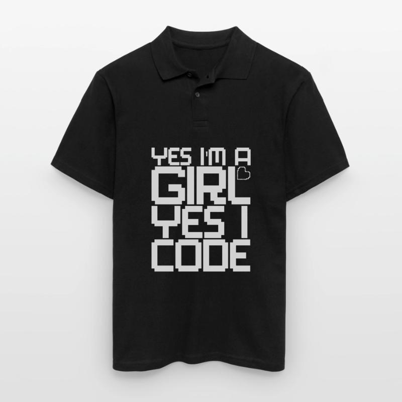 Developer Coder Programmer Girl Men's Polo Shirt