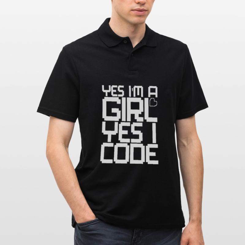 Developer Coder Programmer Girl Men's Polo Shirt
