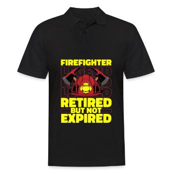 Retired firefighter - Men's Polo Shirt - black - Front - Kai (181cm)