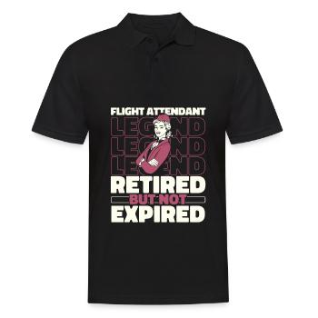 Flugbegleiter Stewardess Im Ruhestand - Männer Poloshirt - Schwarz - Vorne - Kai (181cm)