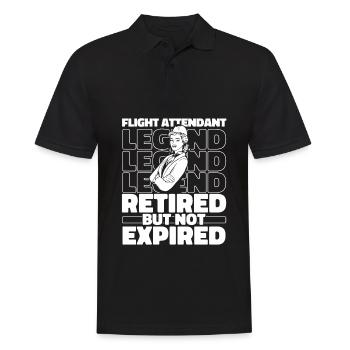 Flugbegleiter Stewardess Im Ruhestand - Männer Poloshirt - Schwarz - Vorne - Kai (181cm)
