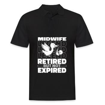 Hebamme Im Ruhestand - Männer Poloshirt - Schwarz - Vorne - Kai (181cm)