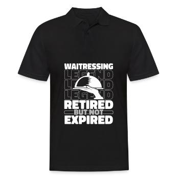 Serveur Serveuse à la retraite - Polo Homme - noir - Devant - Kai (181cm)