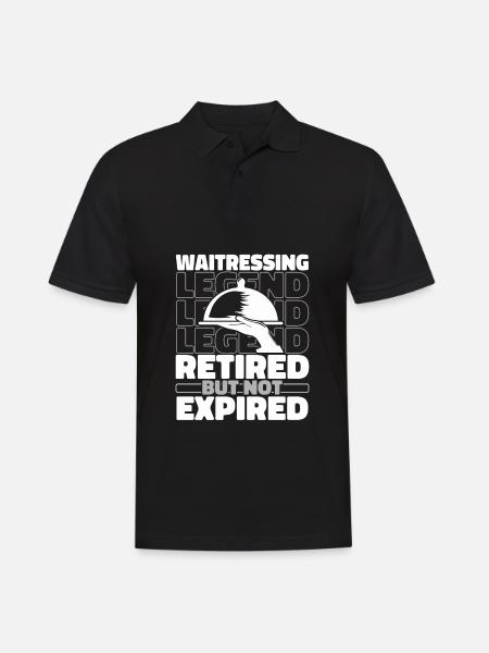Waiter Retired waitress - Men's Polo Shirt - black