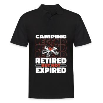 Retired camping tent - Men's Polo Shirt - black - Front - Kai (181cm)