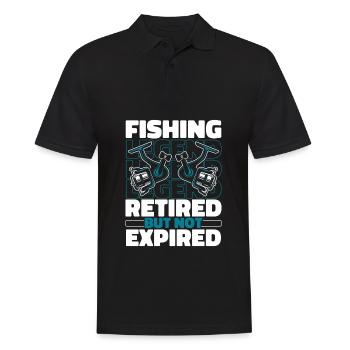 Retired fishing - Men's Polo Shirt - black - Front - Kai (181cm)