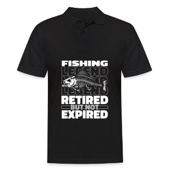 Retired fishing - Men's Polo Shirt - black - Front - Kai (181cm)