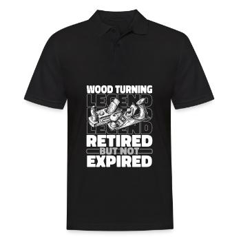 Woodturning turners in retirement - Men's Polo Shirt - black - Front - Kai (181cm)
