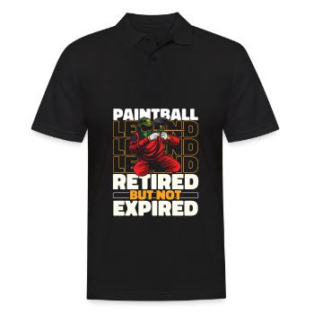 Paintball Im Ruhestand - Männer Poloshirt - Schwarz - Vorne - Kai (181cm)