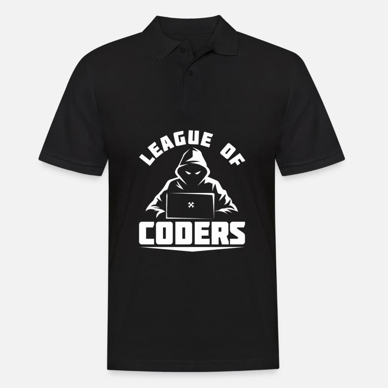 Entwickler Coder Programmierer - Männer Poloshirt - Schwarz