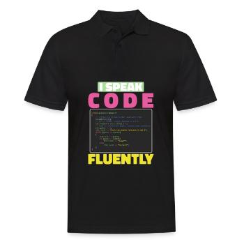 Développeur Coder Programmeur Sarcasme - Polo Homme - noir - Devant - Kai (181cm)