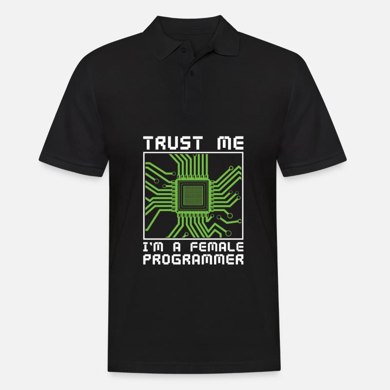 Developer Coder Programmer Microchip - Men's Polo Shirt - black