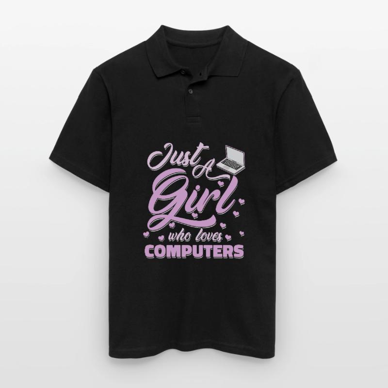 Developer Coder Programmer Girl Men's Polo Shirt