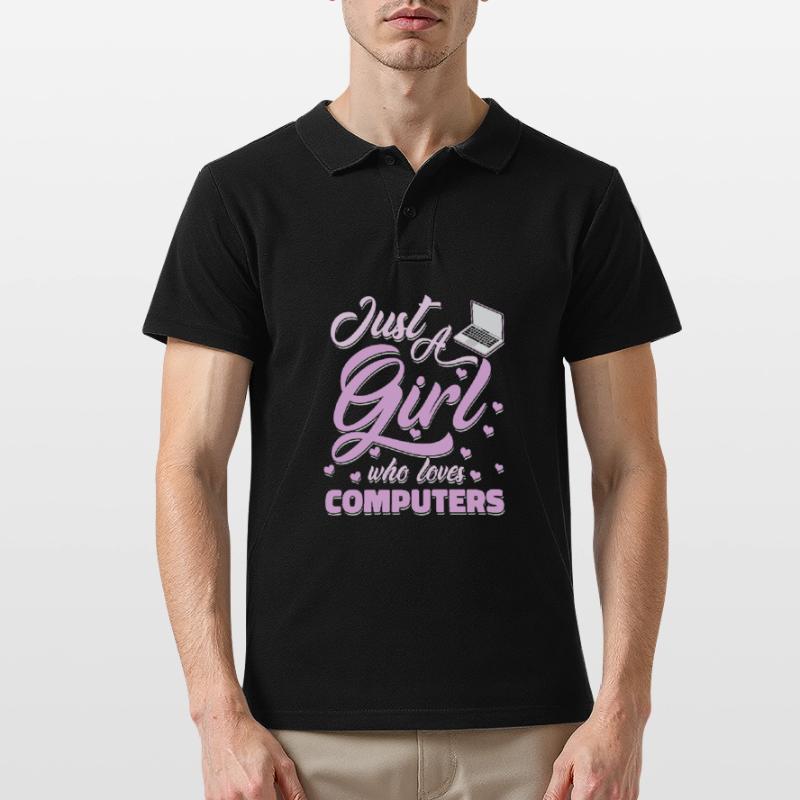 Developer Coder Programmer Girl Men's Polo Shirt