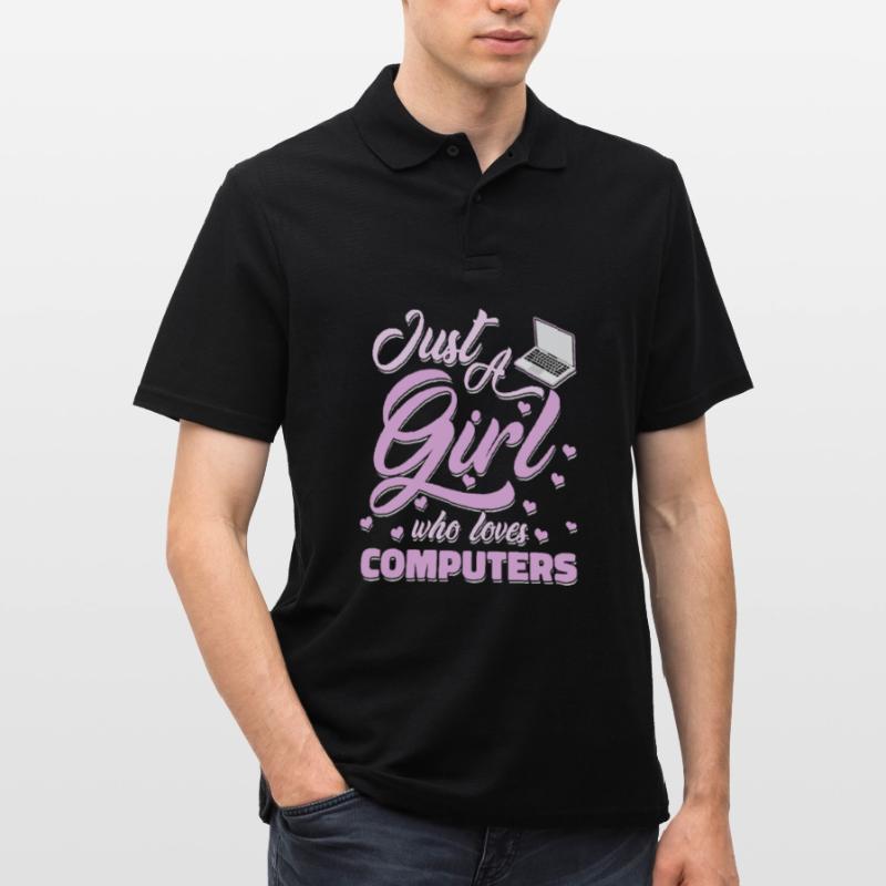 Developer Coder Programmer Girl Men's Polo Shirt