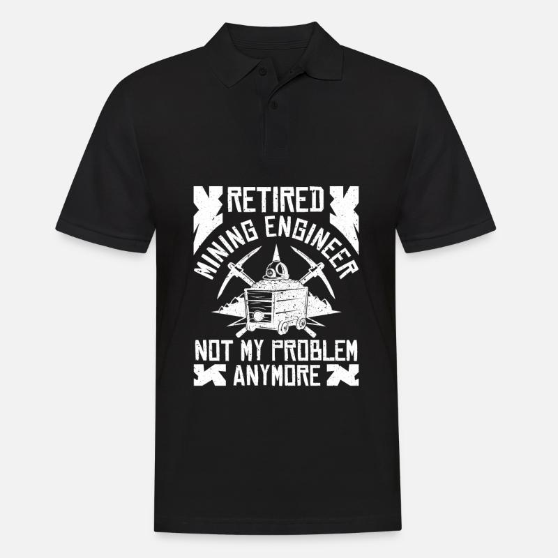 Retired Engineer Mining Engineer - Men's Polo Shirt - black