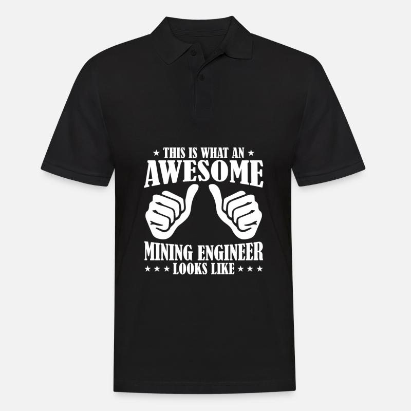 Engineer Komisch Mining Engineer - Men's Polo Shirt - black